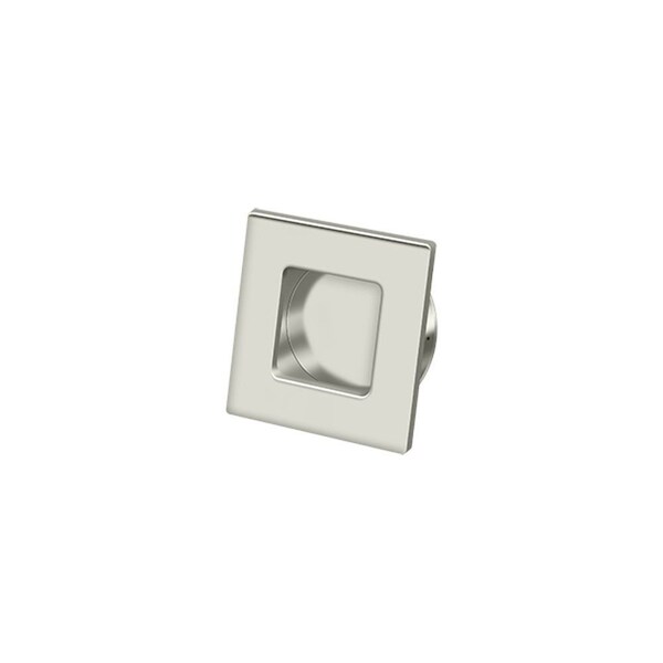 Deltana 2-3/4 Square Heavy Duty Flush Pull Bright Nickel Finish FPS234U14 - main